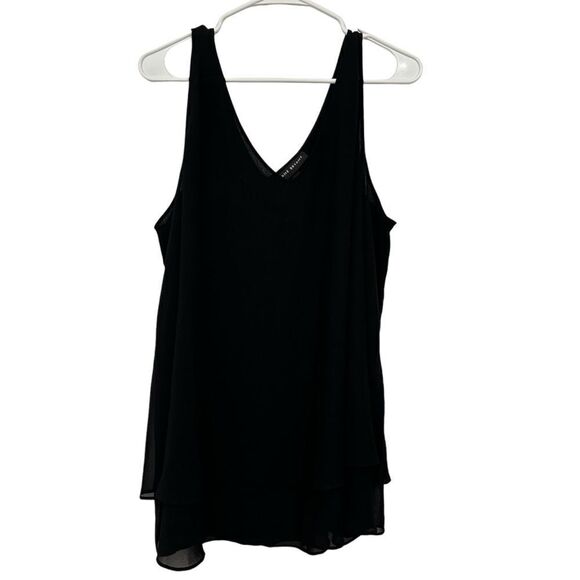 Lane‎ Bryant Sheer Lined Black Swing V Neck Tank Top size 20 - Picture 1 of 7